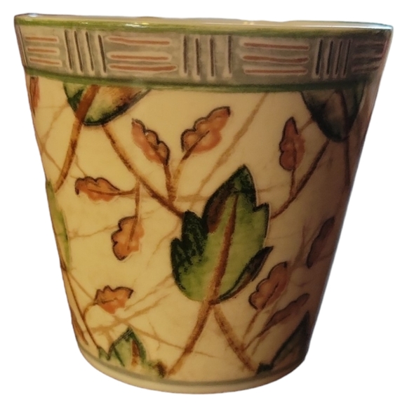 Vtg Coffee Mug Cup Stoneware Sumatra Leaves  PTS International Interiors - Picture 4 of 4